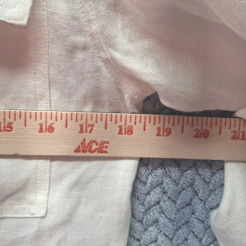 Banana Republic White 100% Linen Utility Jumpsuit Long Sleeve NWT S 882685-01-1